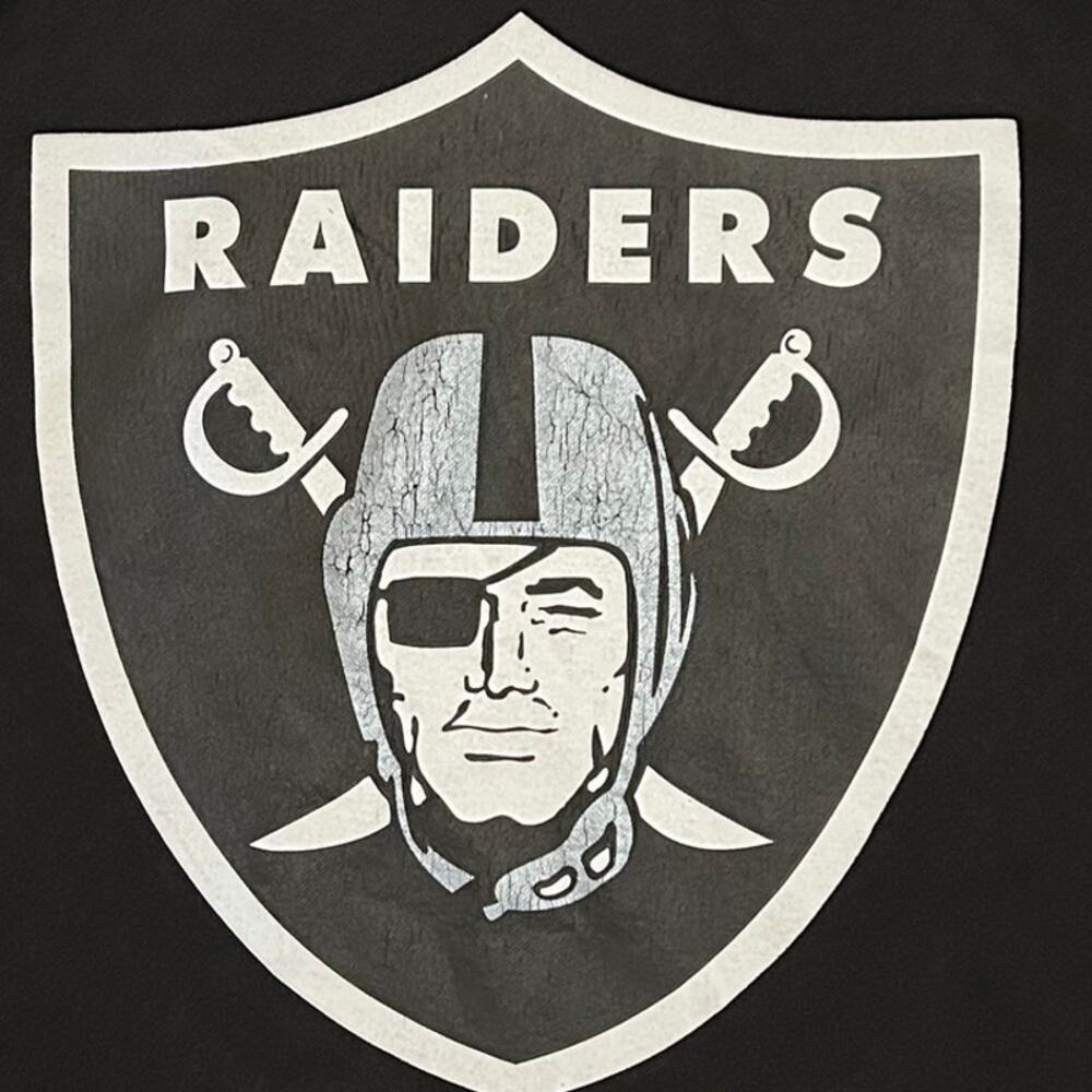 Raiders NFL Team Apparel Hoodie Men's Black Long Sleeve, Size Large - Picture 2 of 5